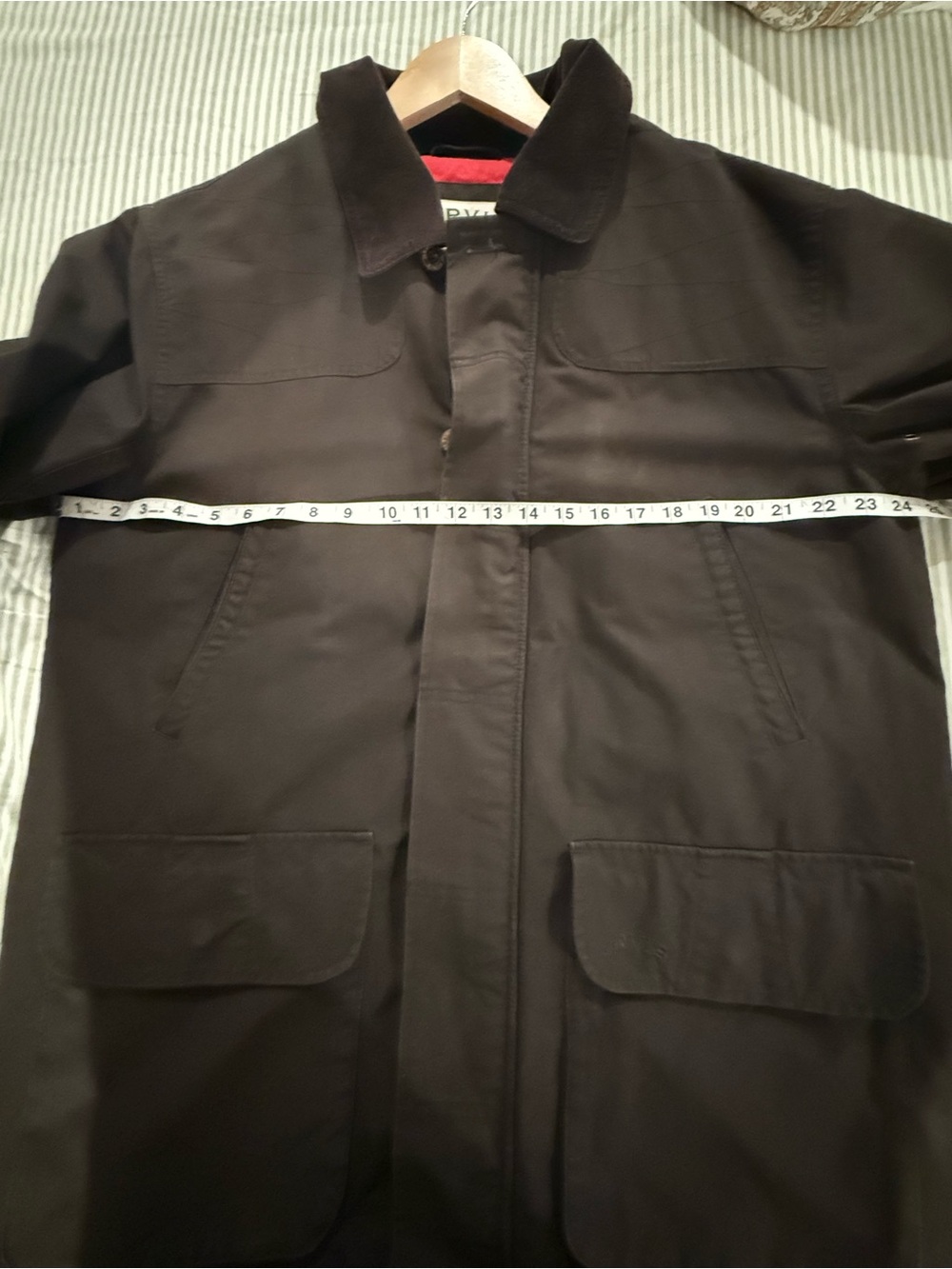 Orvis Heritage Waxed Cotton Field Coat Jacket - Men's Large - Espresso Brown - Picture 15 of 16